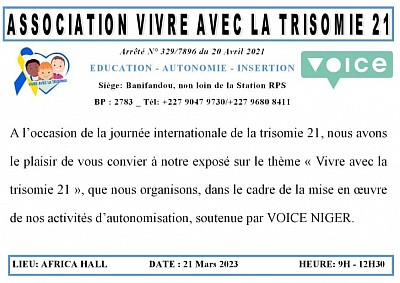 JOURNÉE COMMÉMORATIVE 21 MARS ASSOCIATION VALT21 NIGER